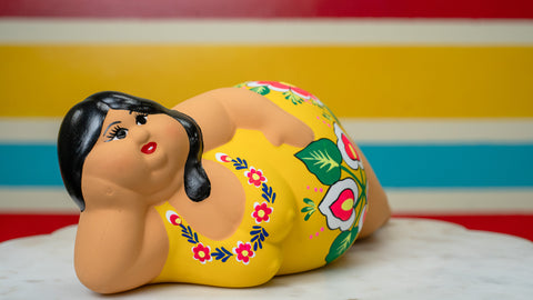 Gorditas de Barro/ Hand Painted Chubby Maria Dolls
