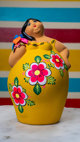 Gorditas de Barro/ Hand Painted Chubby Maria Dolls