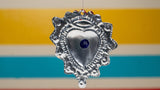 Tin Heart with Crown - Red